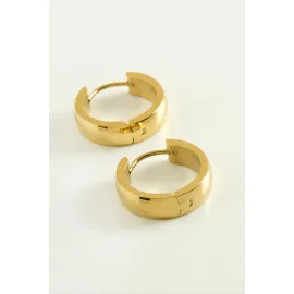 Lüks Çelik Küpe 1,8 cm-Sarı