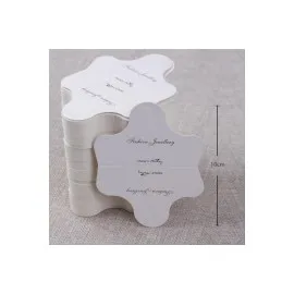 Kraft Kelebek Kolye Kartı-Beyaz-1