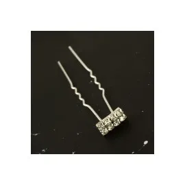 Dikdörtgen Taşlı Firkete-Gümüş Rengi