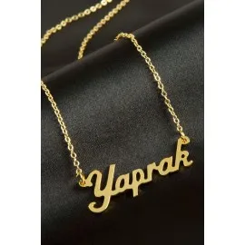 Yaprak Isimli Kolye -Sarı