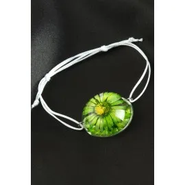 Papatya Epoksi Bileklik-Yeşil