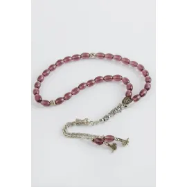 7 mm Cam Taş Tesbih-Mor