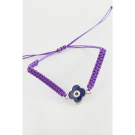 Çiçek Nazar Makrome Örgülü Bileklik-Renkli