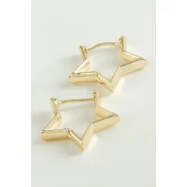 Yıldız Trend Metal Küpe-Gümüş Rengi