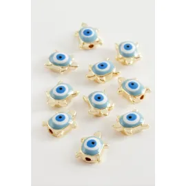 Kaplumbağa Nazar Mineli Aparat 1 Adet-Mavi