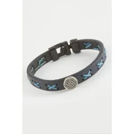 Örümcek Ağ Kaliteli Suni Deri Bileklik-Lacivert