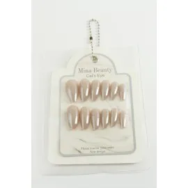 Mina Beauty Kedi Gözü Takma Tırnak-Bej