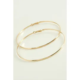 Düz Metal Halka Küpe 9-10 cm-10 cm