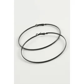 Düz Metal Halka Küpe 8-9-10 Cm-8 Cm