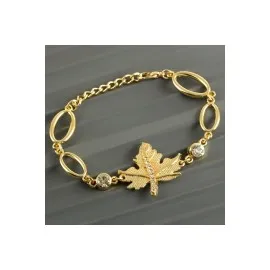 Yaprak Taşlı Trend Bileklik-Sarı