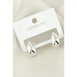 Bottega Metal Küpe-Gümüş Rengi