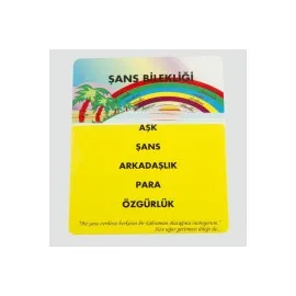 5Li Şans Bileklik Kartı 200 Adet-Sarı