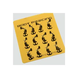 Çapa Çelik Piercing 1 Adet-Siyah