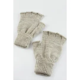 Kesik Uçlu Eldiven-Bej