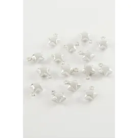 Yıldız Kolye Ucu Aparatı 1 Adet-Gümüş Rengi