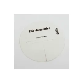 Yuvarlak Saç Aksesuar Kartı-Beyaz