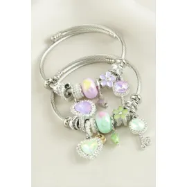 Kalp Panora Bileklik-Gümüş Rengi