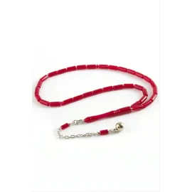 Kapsül Plastik Tesbih 4X10  mm-Vişne Çürüğü