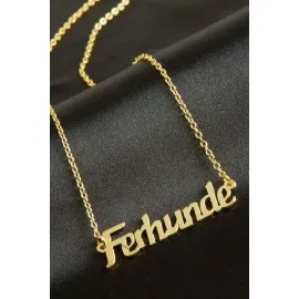 Ferhunde Isimli Kolye -Sarı