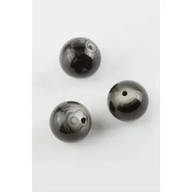 Akik Doğaltaş Kolye Ucu 2 Cm-Siyah