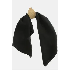 Kırmızı Siyah Şifon Fular 50 Cm-Siyah