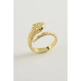 Yılan Metal Yüzük-Sarı