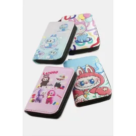 Labubu Deri Cüzdan-Renkli