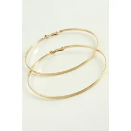 Noktalı Metal Halka Küpe 9-10 Cm-9 Cm