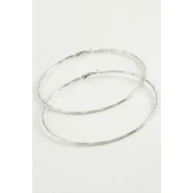 Noktalı Metal Halka Küpe 8-9-10 Cm-8 Cm