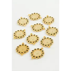 Çeyrek Taşlı Bileklik Ve Kolye Ucu Aparatı 1 Adet-Sarı