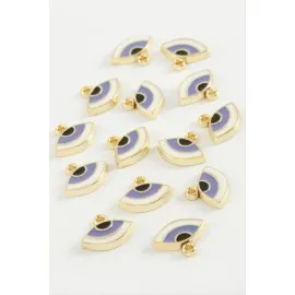 Göz Mineli Bileklik Ve Kolye Ucu Aparatı 1 Adet-Lila