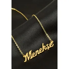 Menekşe İsimli Kolye -Sarı