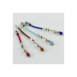 Zirkon Taşlı ÖrmeTesbih Püskülü 1Adet-Kahverengi