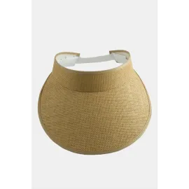 Kasketli Hasır Tennis Şapkası-Kahverengi