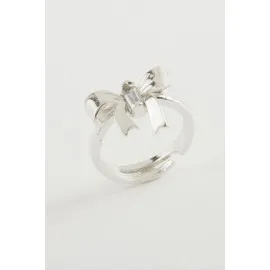 Fiyong Taşlı Yüzük-Gümüş Rengi