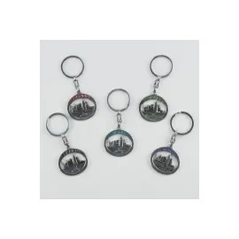 İstanbul Figürlü Metal Anahtarlık-Renkli