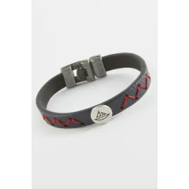 Gemi Kaliteli Suni Deri Bileklik-Lacivert