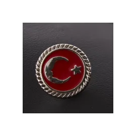 Ay Yıldız Yaka Rozet-Gümüş Rengi