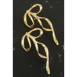 Fiyong Yeni Sezon Metal Küpe-Gümüş Rengi