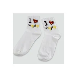 Kalp Kolej Çorap 8X28-Beyaz