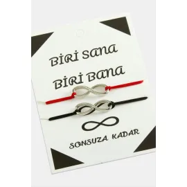 2 Adet Sonsuzluk İp Bileklik-Renkli