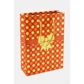 11X17 Fiyonglu İpli Karton Çanta 1 Adet-Turuncu