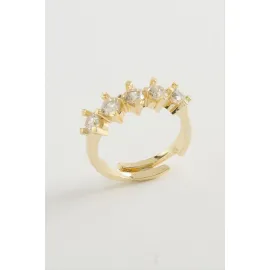 Beştaş Zirkon Taşlı Yüzük-Gümüş Rengi