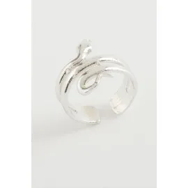 Yılan Metal Yüzük-Gümüş Rengi