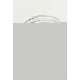 Düz Metal Halka Küpe 6 Adet-Gümüş Rengi