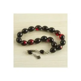 17Li Oval Şakşak Tesbih-Bordo