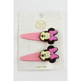 Papatya Cam Kolye-Siyah