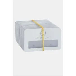 Pencere Plastik Küpe Kartı 100 Adet-Beyaz