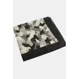 Asker Desenli Bandana 50X50-Gri