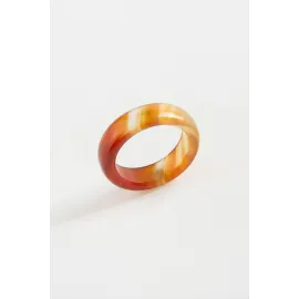 Akik Doğaltaş Yüzük-Kahverengi